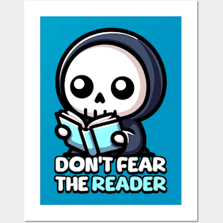 Don't Fear The Reader! Cute Grim Reaper Pun Posters and Art